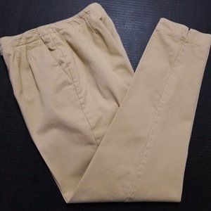 ST JOHNS BAY Womens Beige Khaki Cropped Pants Size 8 (30 Inseam) Slacks